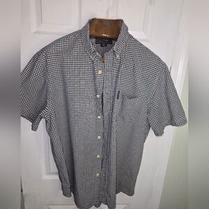 Vintage Abercrombie & Fitch Navy and Tan Plaid Shirt